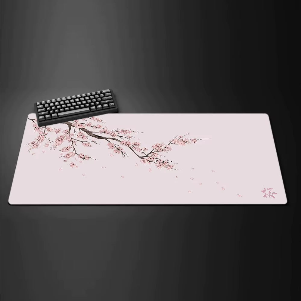 Pink Sakura Mousepad – Elegant Cherry Blossom Design for a Soft Desk Aesthetic